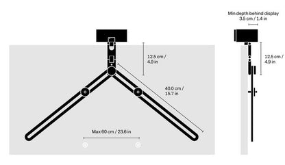 Huddly 7090043790719 Screen Mount – VESA Camera Mount Black