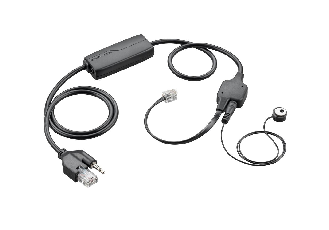 Poly 38734-11 Electronic Hookswitch TAA Telephone Cable Black Male Connectors