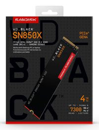 Western Digital WDS400T2X0E-00BCA0 SN850X NVMe SSD 4TB M.2 PCIe Gen4