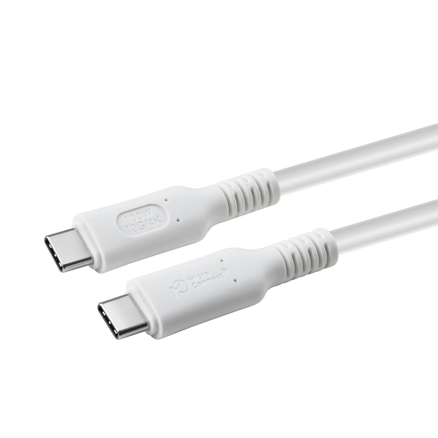 MicroConnect USB3.1CC2W USB-C Gen2 Cable 2m 10Gbps 100W Power White