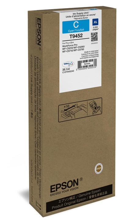Epson C13T945240 High Yield Cyan Ink Cartridge – Genuine Replacement