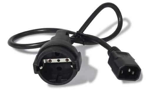 APC AP9880 Power Cable 0.6m Black C14 Coupler to CEE7/7 10A 230V