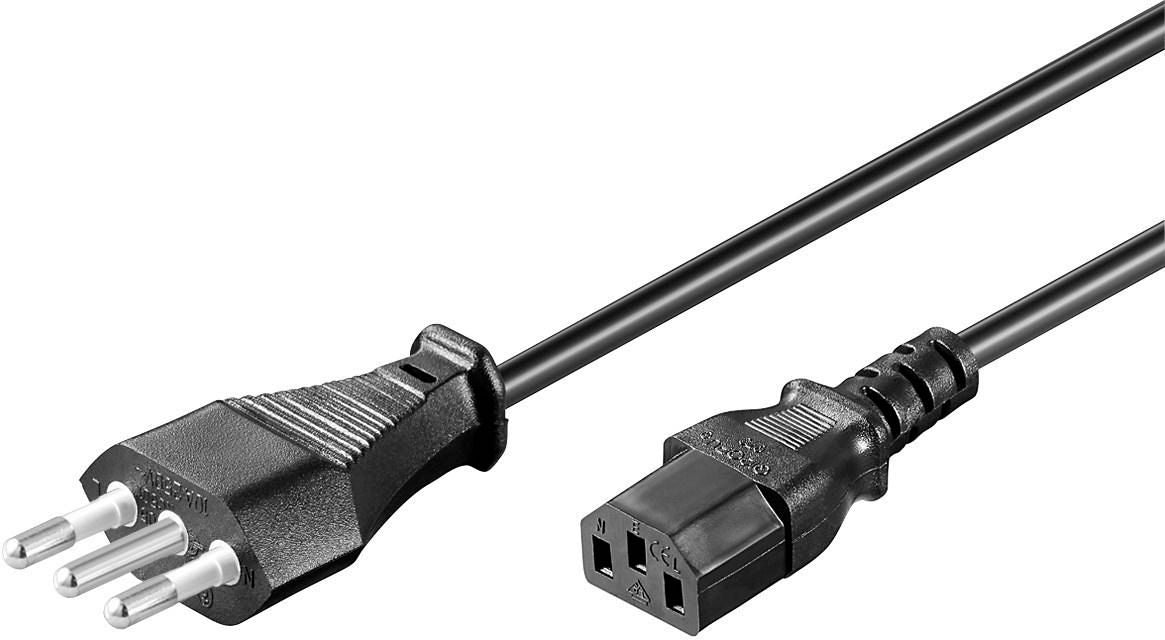 MicroConnect PE100430 Power Cable Black 3m H05VV-F3G 10A 250V C13 Coupler