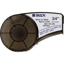 Brady M21-750-499 Nylon Cloth Printer Labels – 19.05mm x 4.88m, Matte, Permanent Adhesive