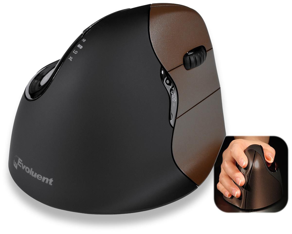 Evoluent VM4SW VerticalMouse 4 Small Wireless Ergonomic Mouse – USB Optical