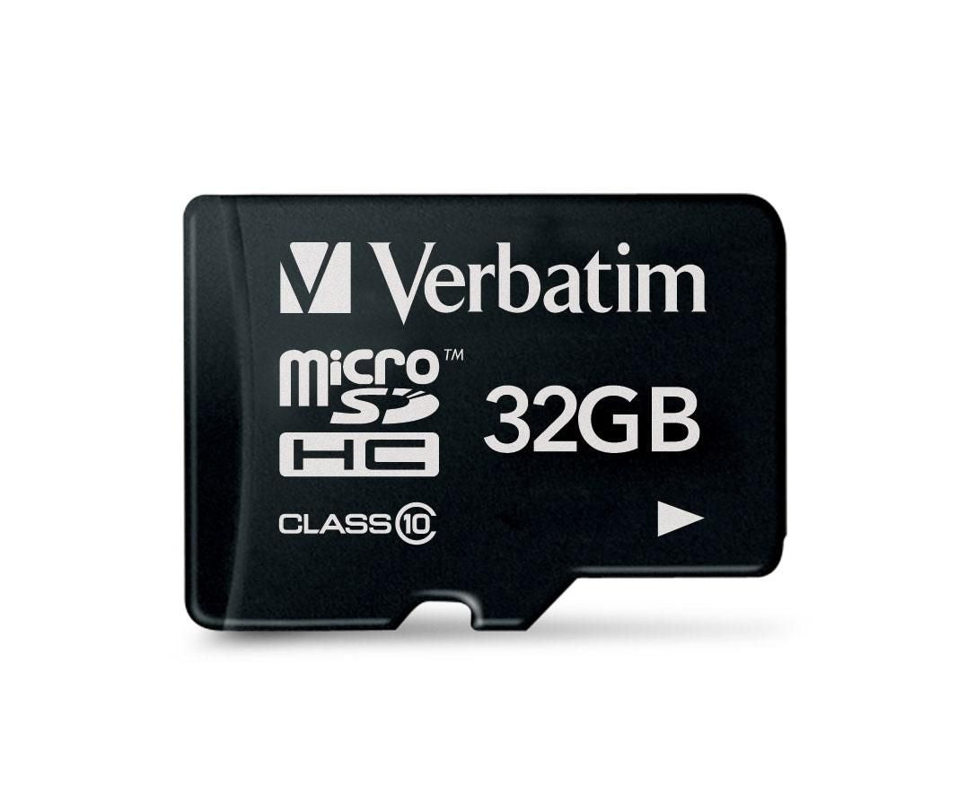 Verbatim 44013 MicroSDHC Memory Card 32GB – Class 10 Black
