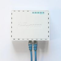 MikroTik RB750GR3 Wired Router – 5-Port Gigabit, 880MHz CPU, 256MB RAM