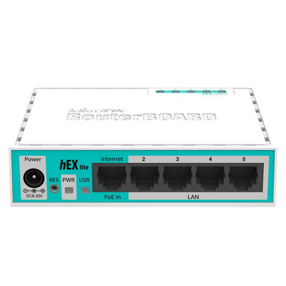 MikroTik RB750R2 Wired Router – 5-Port Fast Ethernet, 850MHz CPU, 64MB RAM, PoE