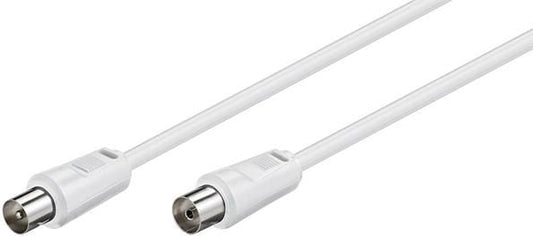 MicroConnect COAX050W Coaxial Cable 5m White Male to Female 75 Ohm