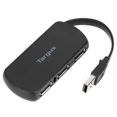 Targus ACH114EU USB 2.0 4-Port Hub – High-Speed, Plug & Play, Black