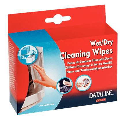 Esselte 67120 Cleaning Wipes – Wet/Dry Screen Cleaning 24 Pack