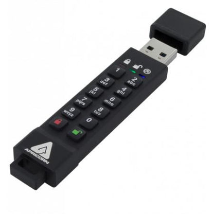 Apricorn ASK3Z-128GB USB 3.1 Flash Drive – 128GB Secure Key, AES Encryption