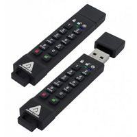 Apricorn ASK3Z-128GB USB 3.1 Flash Drive – 128GB Secure Key, AES Encryption