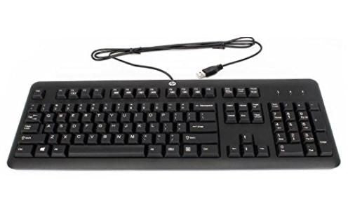 HP 672647-111 Full-Size Mechanical USB Swiss Keyboard – Black Wired