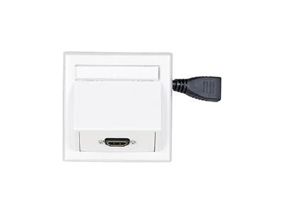 Vivolink WI221184 Wall Outlet HDMI Socket – White Minimalist Design