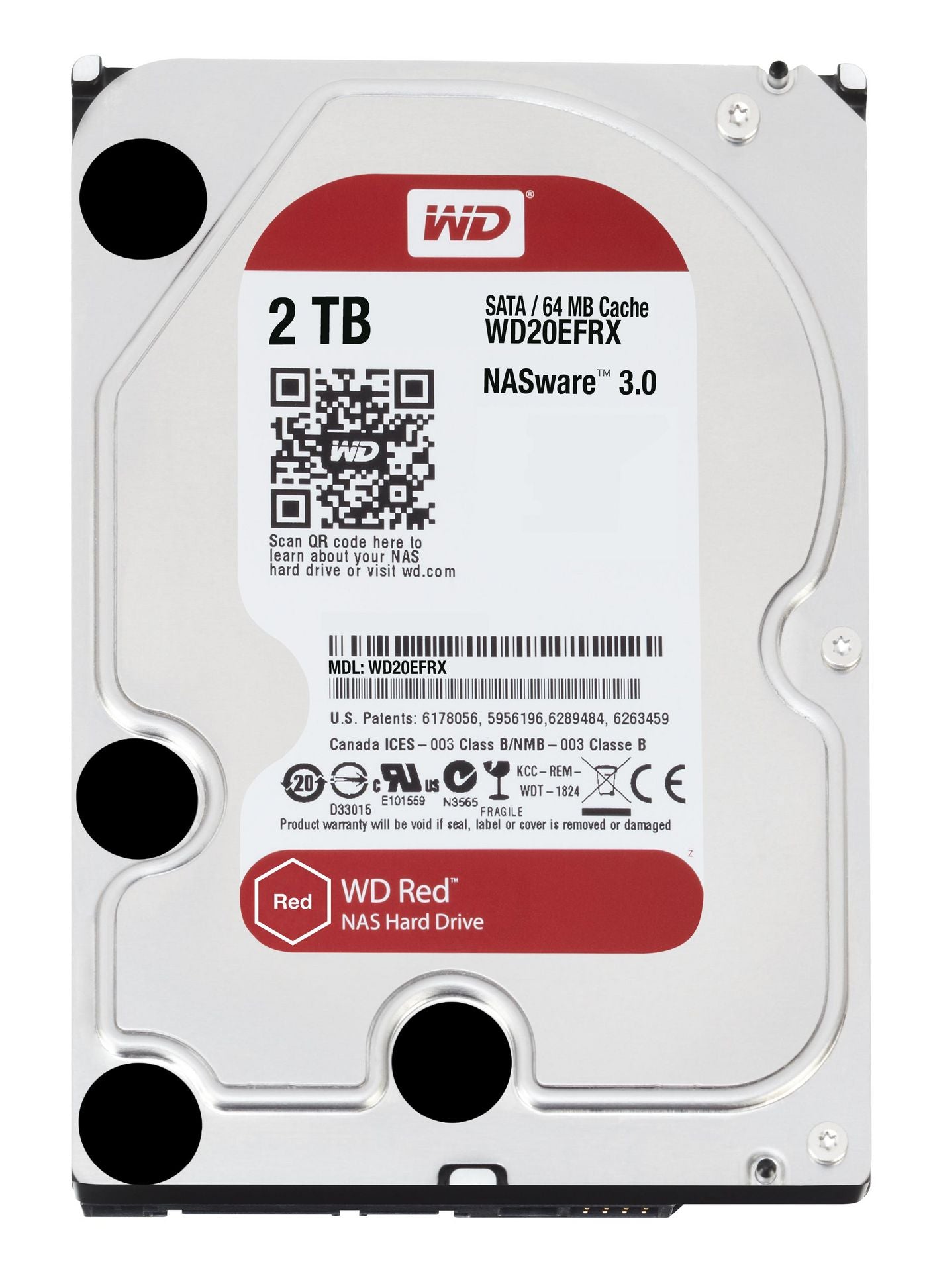 Western Digital WD20EFRX-RFB 2TB 3.5" HDD – SATA 6Gb/s 5400RPM 64MB
