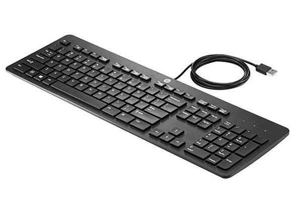 HP 803181-131 Full-Size USB Wired Mechanical Keyboard – Portuguese Black