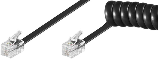 MicroConnect MPK10700 Telephone Cable 7m Black RJ10-RJ10 Flat