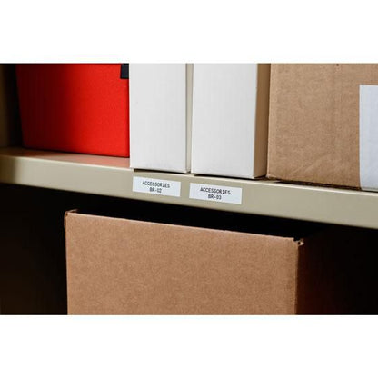 Brady M21-750-595-WT Black on White Vinyl Label Tape 19.05mm x 6.4m