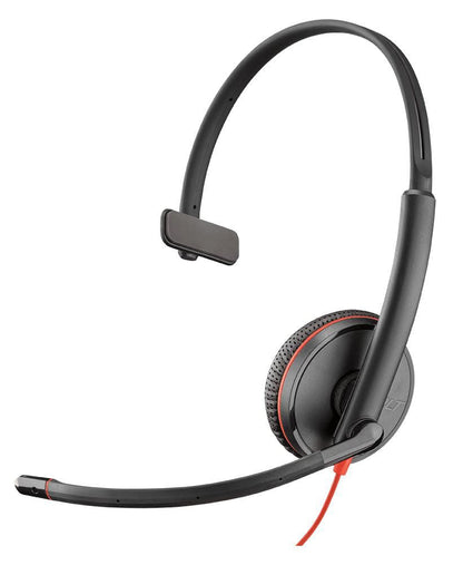 Poly 209750-22 Monaural USB-C Headset – Wired, Boom Mic, 118dB