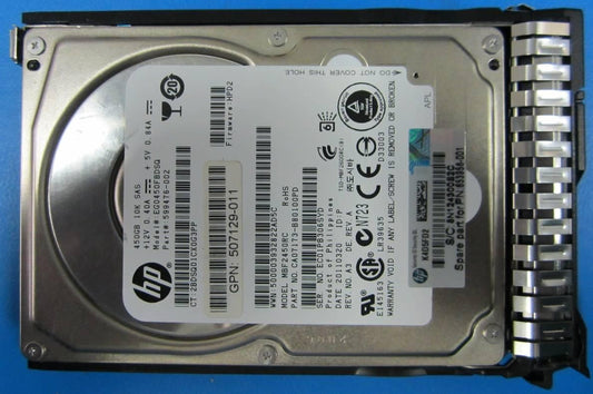 Hewlett Packard Enterprise 653956-001 Internal Hard Drive – 450GB 2.5" SAS 10K RPM