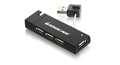 IOGEAR GUH285W6 4-Port USB 2.0 Hub – Black, LED Indicators, 480Mbps