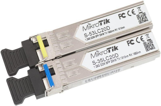 MikroTik S-3553LC20D SFP Module – 1.25G SM 20km LC DDMI