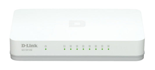 D-Link GO-SW-8G/E 8-Port Unmanaged Gigabit Ethernet Network Switch – White