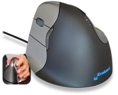 Evoluent VM4L VerticalMouse 4 Left-Handed 6-Button USB Optical Mouse