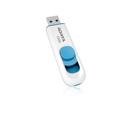 ADATA AC008-64G-RWE USB Flash Drive 64GB Slide USB 2.0 Blue/White