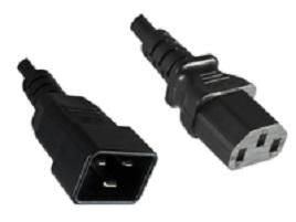 MicroConnect PE030620 Power Cable 2m Black C13 to C20 Coupler 10A 230V