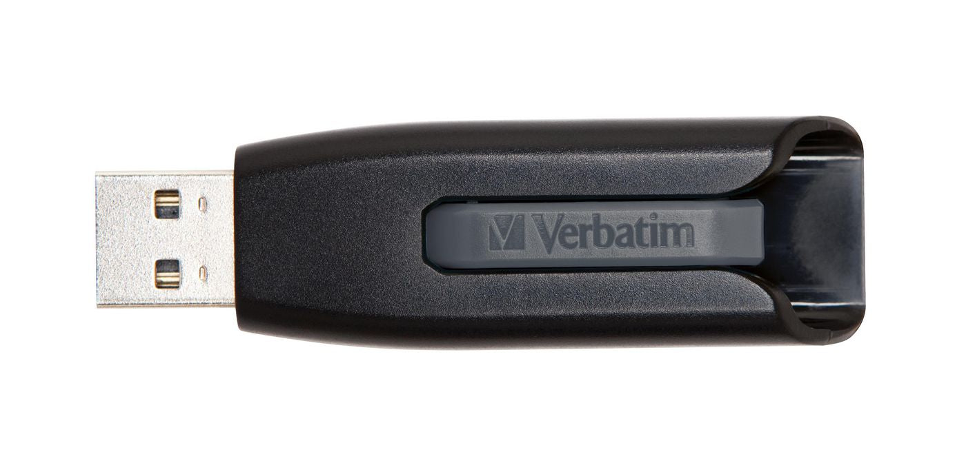 Verbatim 49168 USB 3.0 Flash Drive 256GB – Black Slide Design