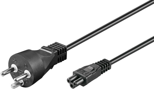 MicroConnect PE120810 Power Cable 1m Black Type K to C5 Coupler 250V 2.5A