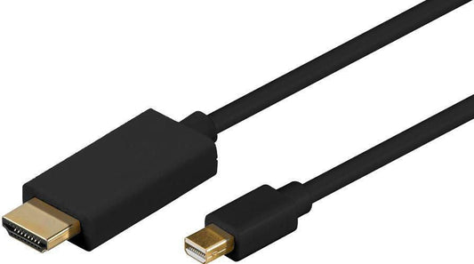 MicroConnect MDPHDMI5B Mini DisplayPort to HDMI Cable 5m – Full HD, Gold-Plated, Black