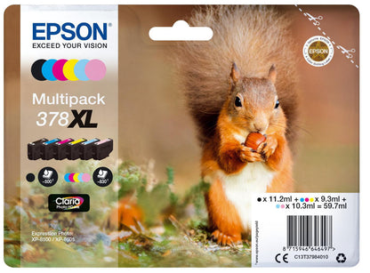 Epson C13T37984010 Multipack 378XL Claria Photo HD Ink Cartridges – 6-Colour XL