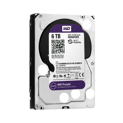 Western Digital WD60PURX 6TB 3.5" HDD – SATA 6Gb/s 5400RPM 64MB