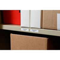 Brady M21-375-595-WT Black on White Vinyl Printer Label, 9.53mm x 6.4m