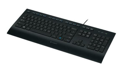 Logitech 920-005216 Wireless Keyboard – Full-Size UK QWERTY, Ergonomic Design