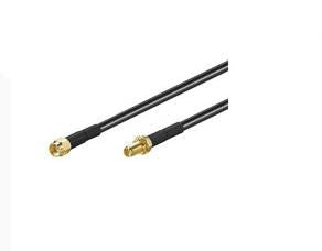 MicroConnect 51678 Coaxial Cable 5m RP-SMA Male to Female Black