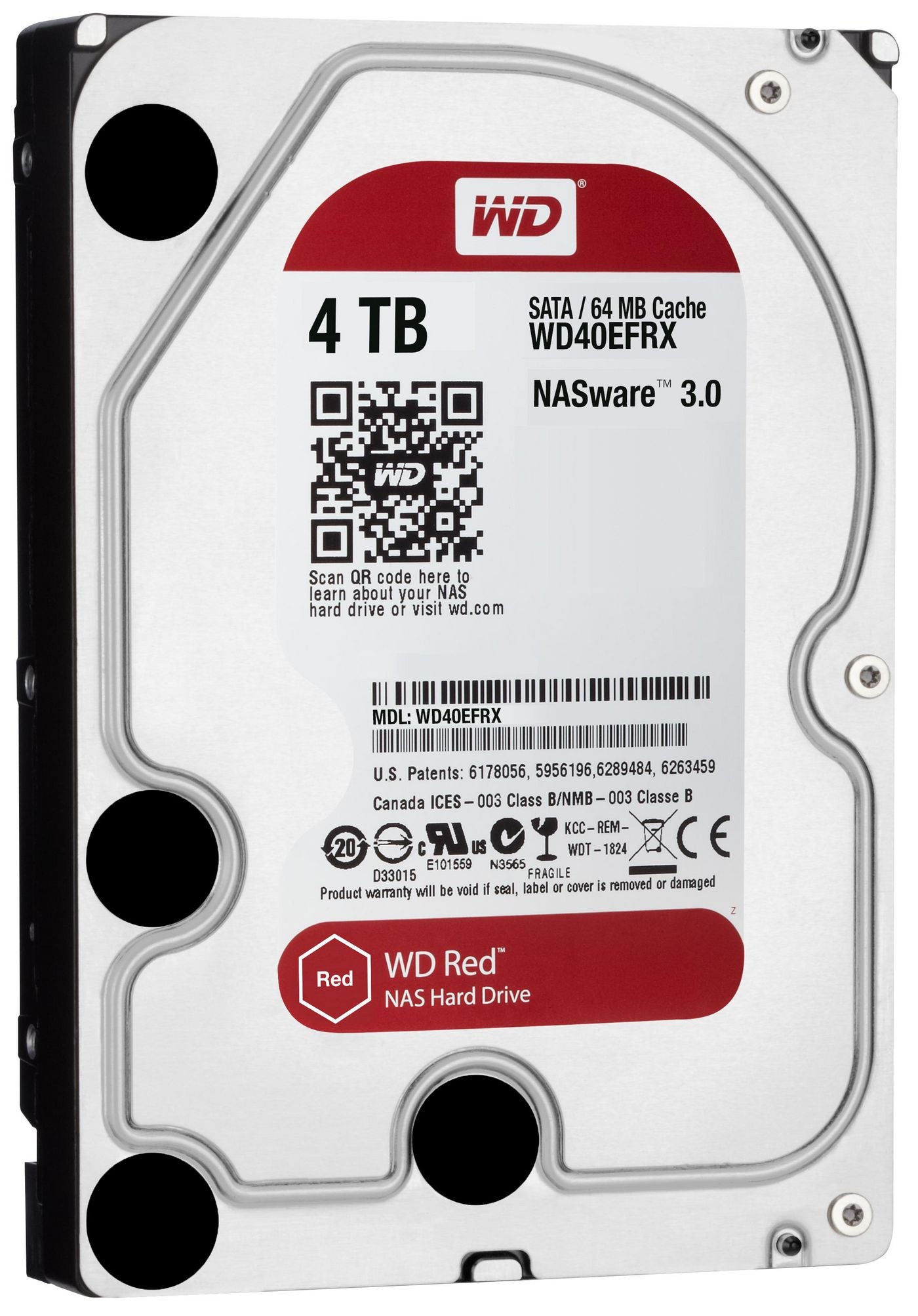 Western Digital WD40EFRX-RFB 4TB 3.5" HDD SATA 6Gb/s 5400RPM 64MB