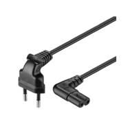 MicroConnect PE030718AA Power Cable Black 2m Angled C7 Coupler 250V 2.5A