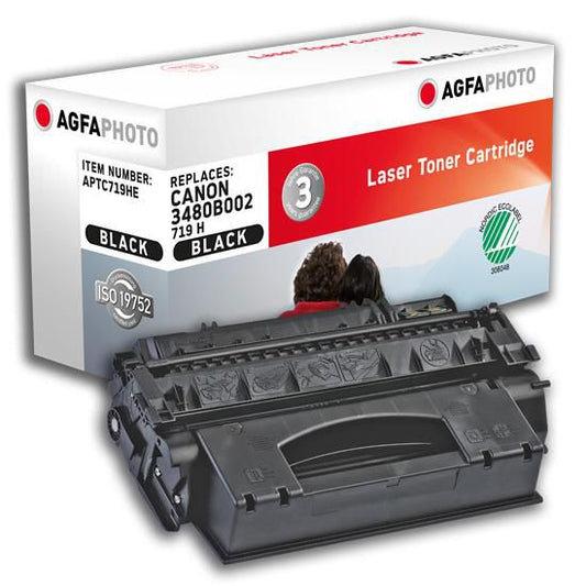 AgfaPhoto APTC719HE Black Toner Cartridge – 6400 Pages, 3-Year Warranty