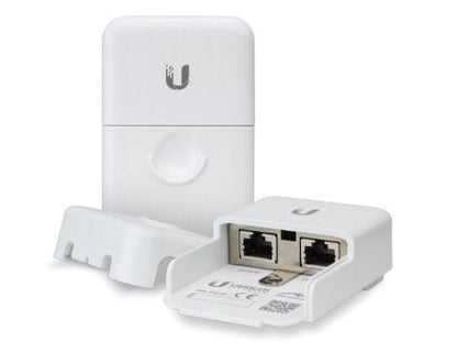 Ubiquiti ETH-SP-G2 Ethernet Surge Protector Gen 2 – 2-Port, IEEE 802.3af PoE, White