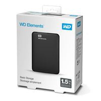 Western Digital WDBU6Y0015BBK-EESN 1.5TB 2.5" USB 3.0 Portable External Hard Drive