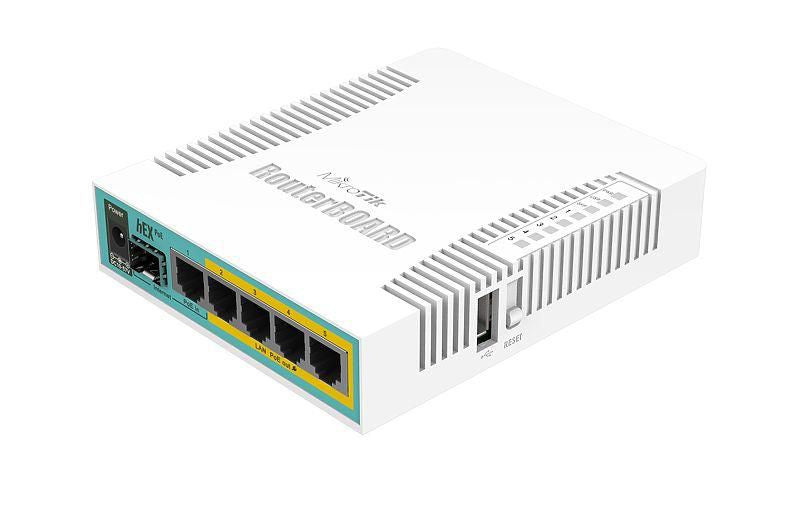 MikroTik RB960PGS Router – 800MHz, 128MB, PoE, SFP, USB, 5-Port Gigabit