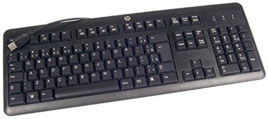 HP 672647-053 French AZERTY USB Wired Keyboard – Full-Size Black