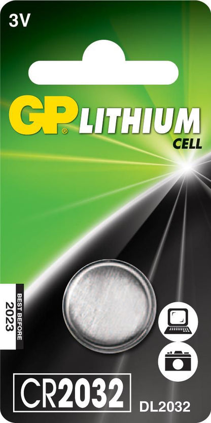 GP 2184 CR2032 Lithium Button Cell Battery 3V 1-Pack