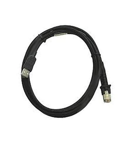 Datalogic USB Type-A Cable, 2m, Black, Straight, USB 2.0, TPU Jacket