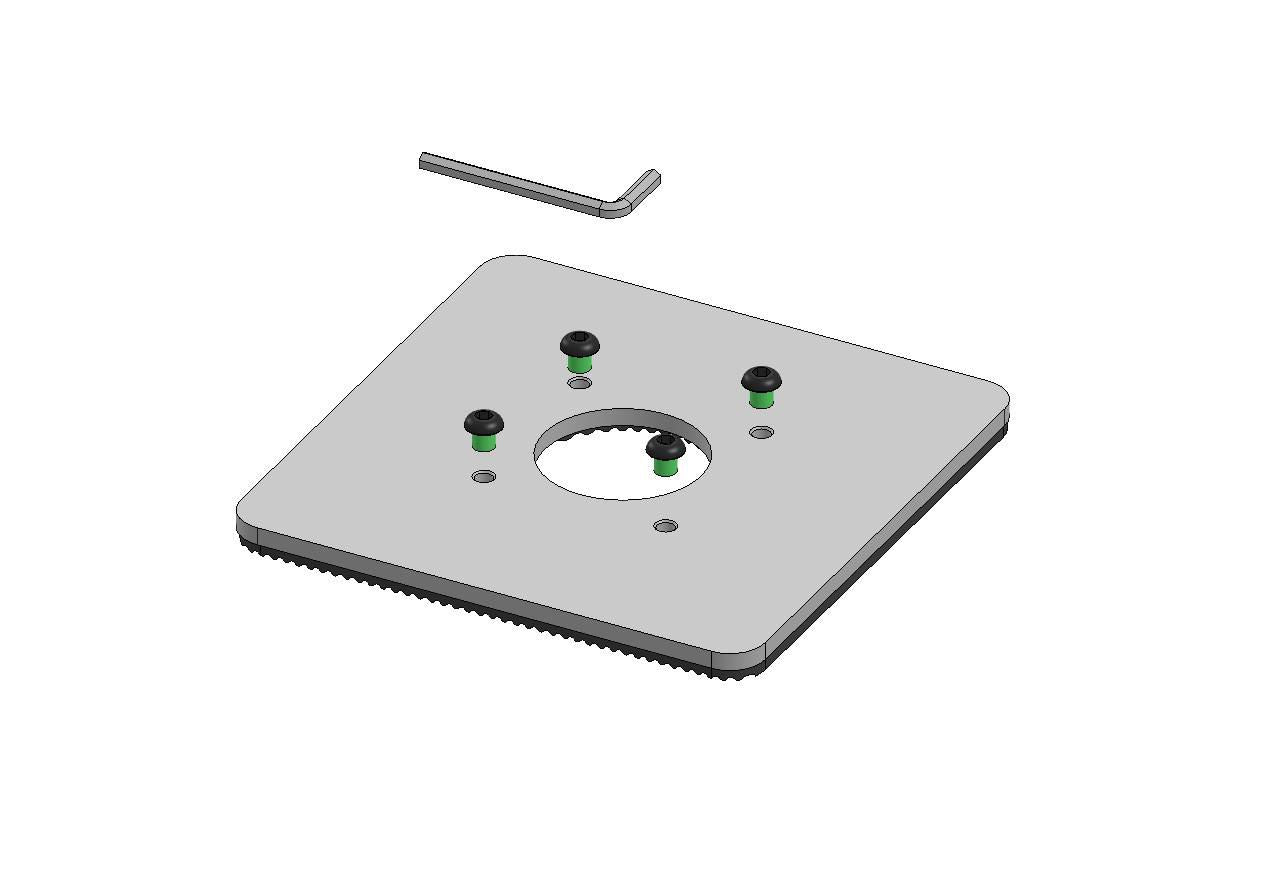 Ergonomic Solutions SPM144-02 POS Plate – SpacePole 150x150mm Metal Base 5mm