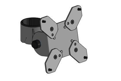 Ergonomic Solutions SPV3301-02 Mounting Kit – VESA 75/100, Black, Stainless Steel